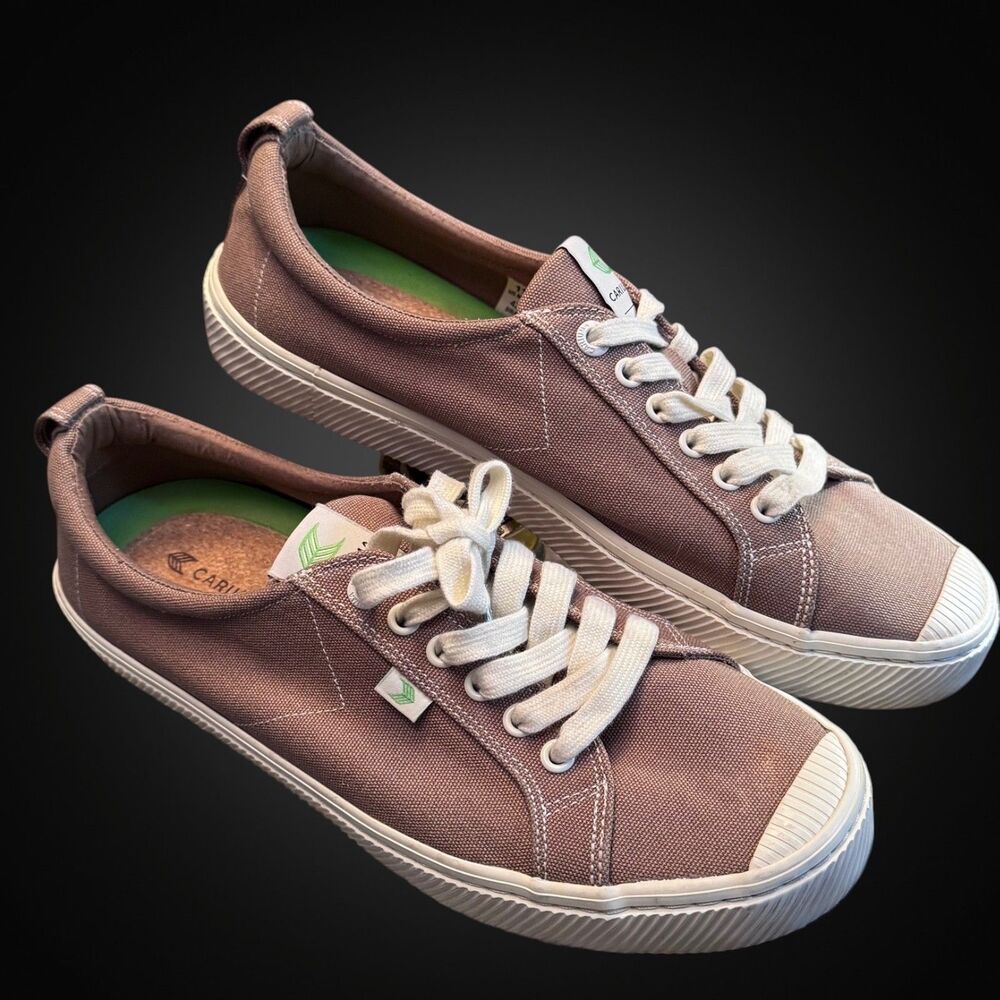 Cariuma OCA Low Canvas Sneakers Burnt Sand Skate Shoes Men's 11 Women's 12.5